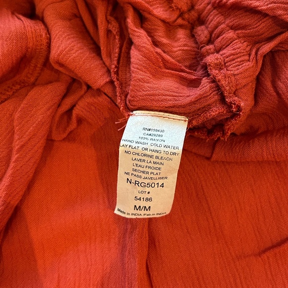 Elan Deep V Cover Up in Burnt Orange - Medium - Picture 3 of 3